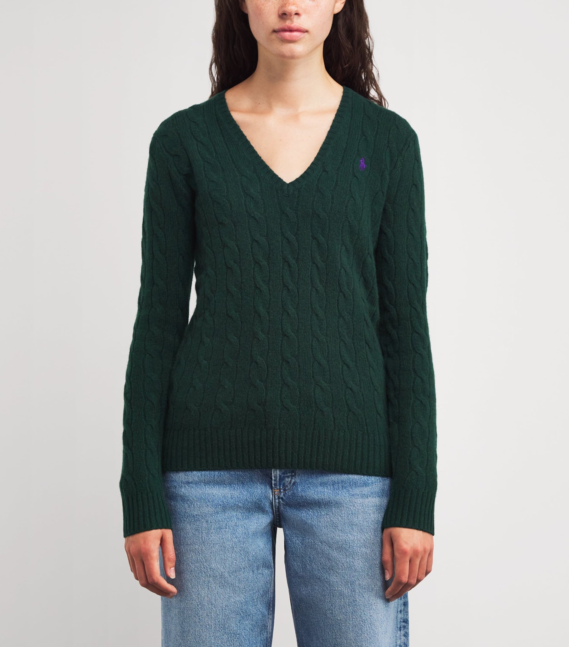 Polo Ralph Lauren Green Wool-Cashmere Kimberly Sweater