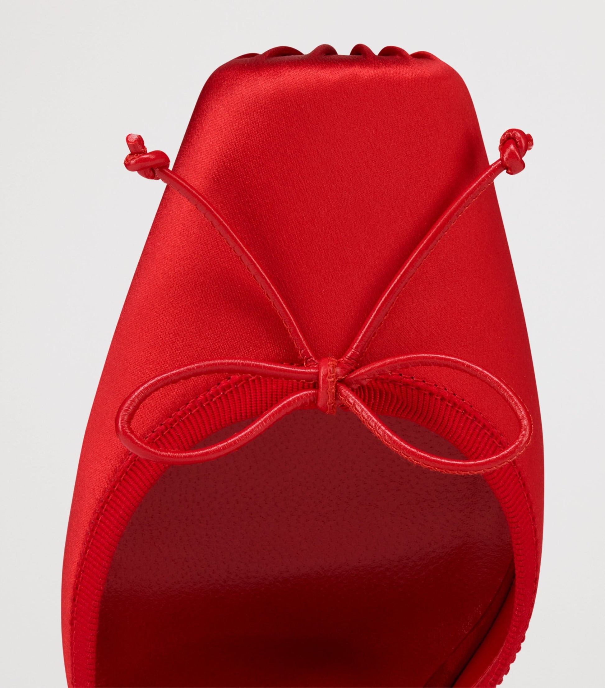 Christian Louboutin Red Cassia Lace-Up Satin Pumps 100