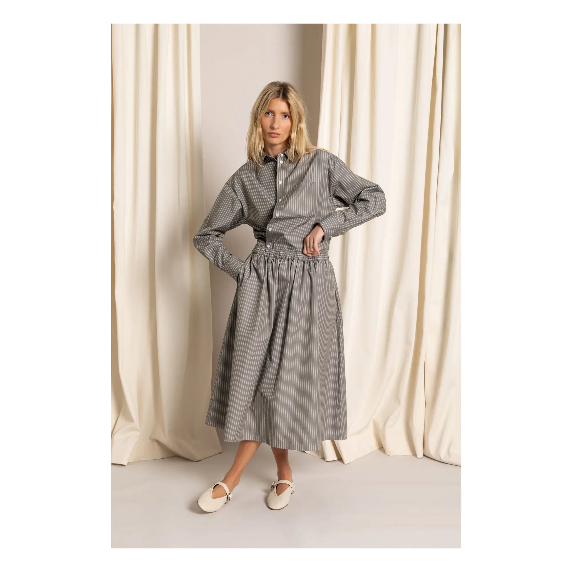 Smallable Woman - Kanel Striped Shirt | Grey