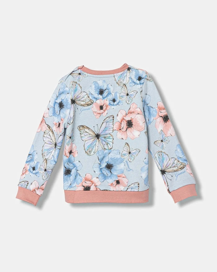 Çocuk pamuklu sweatshirt Guess