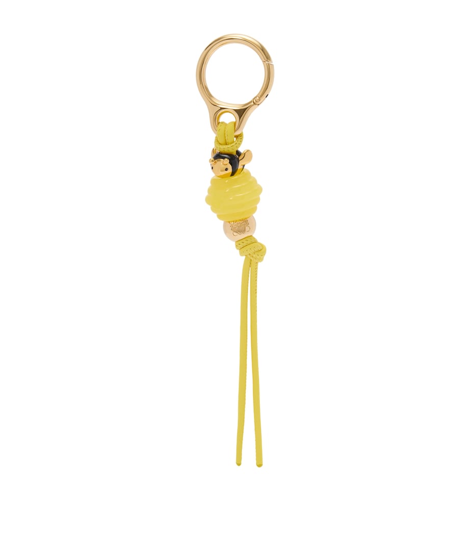 LOEWE Yellow x Paula's Ibiza Leather-Trim Bee Charm