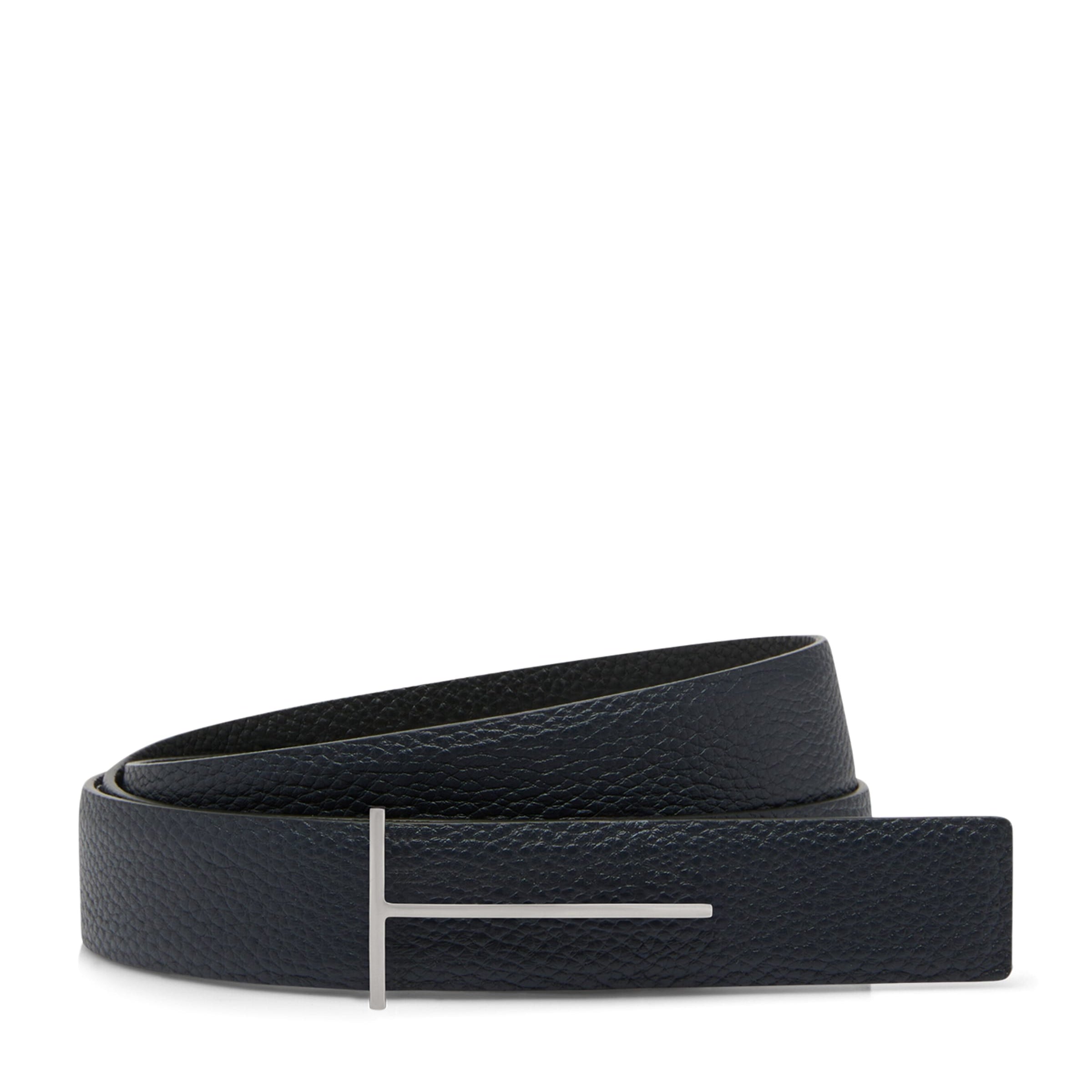 Calf Leather Slim T Belt