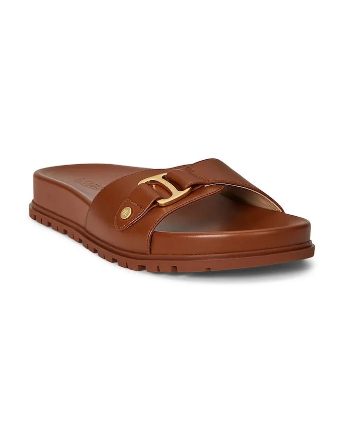 Lauren Ralph Lauren Kadın Deri Tasha Slide Terlik