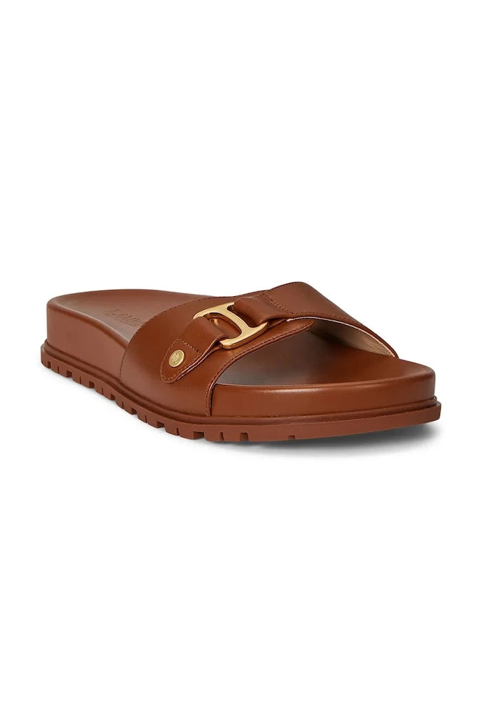 Lauren Ralph Lauren Kadın Deri Tasha Slide Terlik