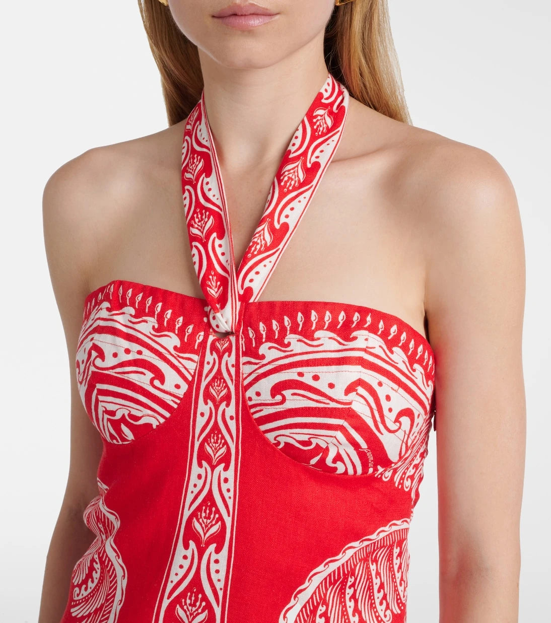 Farm Rio - Majestic Coconut Tree linen minidress