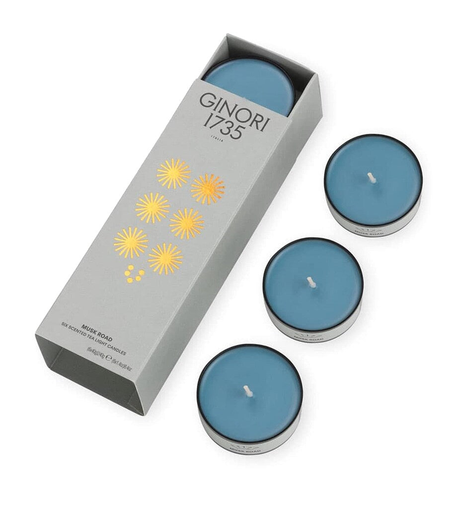 Musk Road Tealight Scented Candles (Pack of 6)