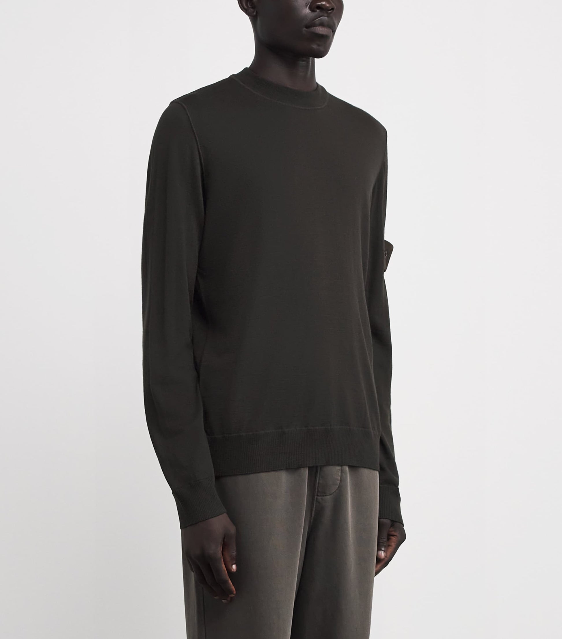 Stone Island Brown Wool Ghost Sweater