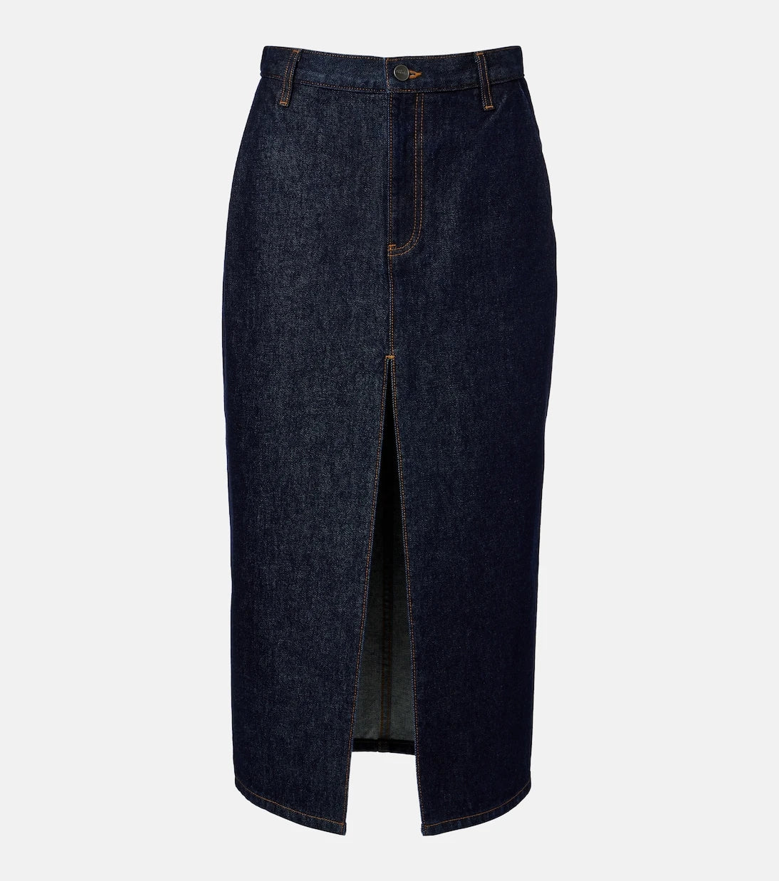 Khaite - Anden denim midi skirt