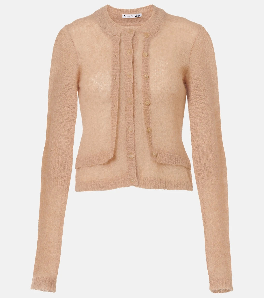 Acne Studios - Layered mohair and wool-blend cardigan