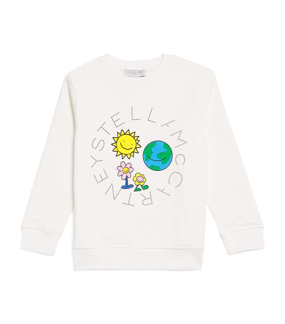 Stella McCartney Kids Cotton Earth Friends Sweatshirt (3-14+ Years)
