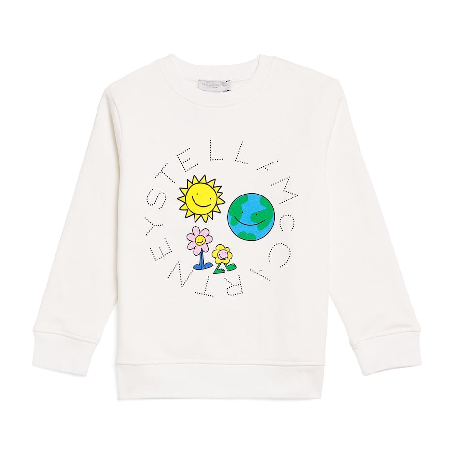 Stella McCartney Kids Cotton Earth Friends Sweatshirt (3-14+ Years)