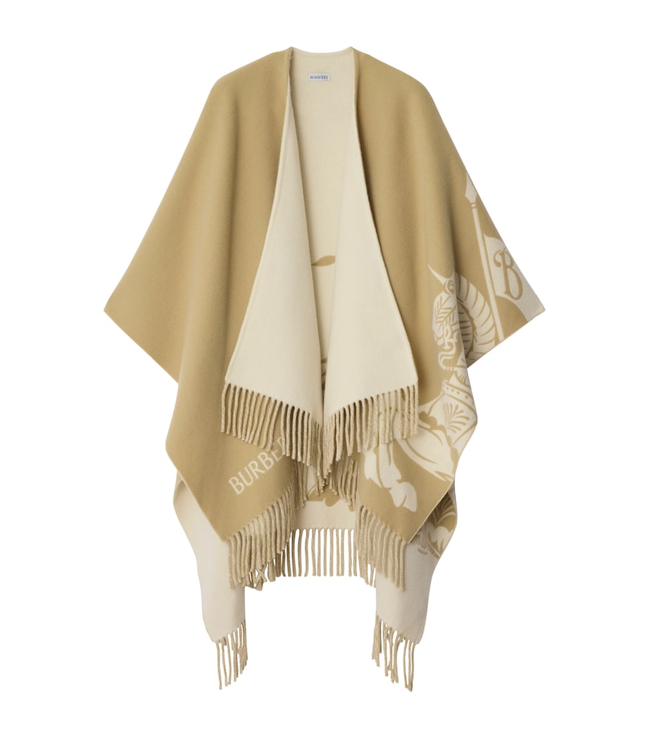 Burberry Beige Wool-Cashmere EKD Cape