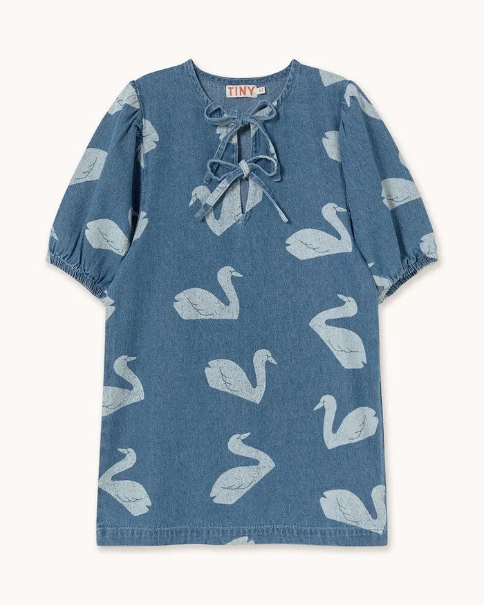 Tinycottons BIG SWANS DRESS Çocuk Pamuk Elbise