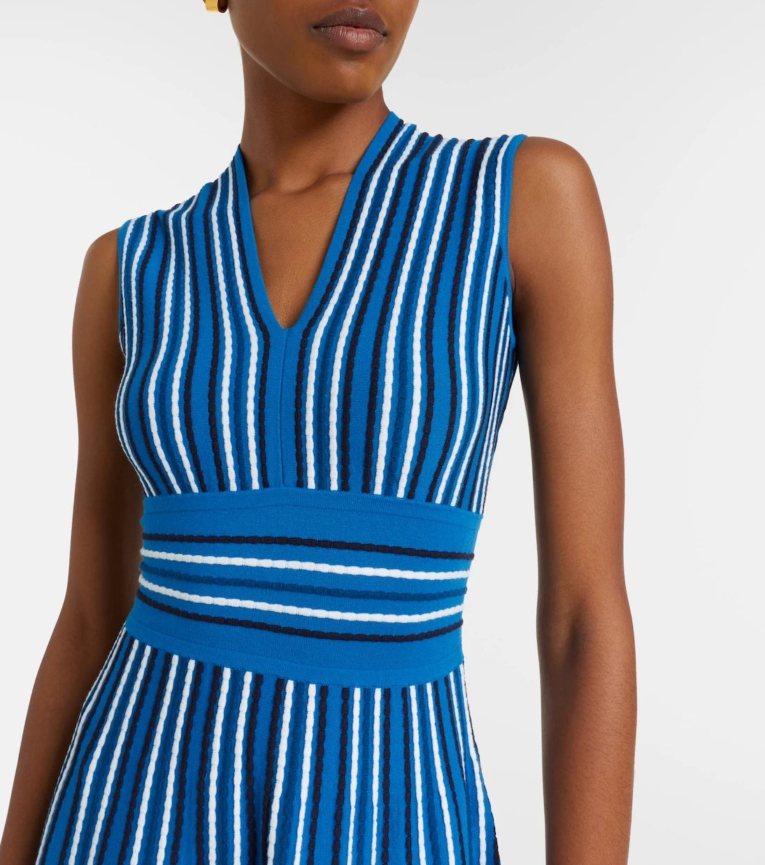 Max Mara - Striped knitted midi dress