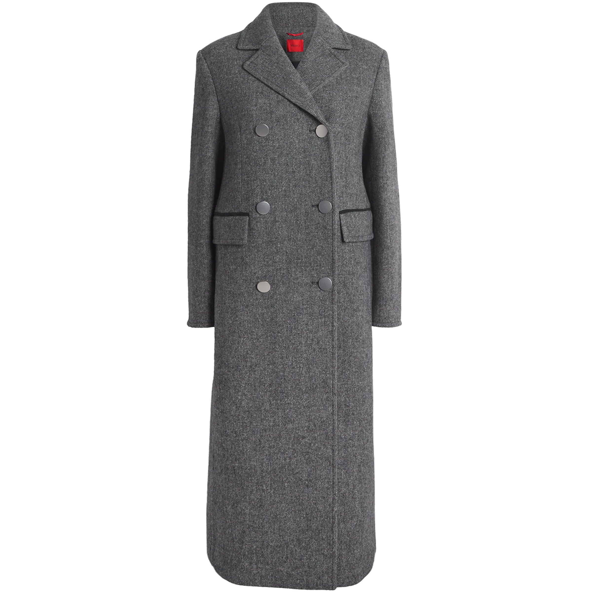 MAX&Co. Grey Wool Double-Breasted Coat