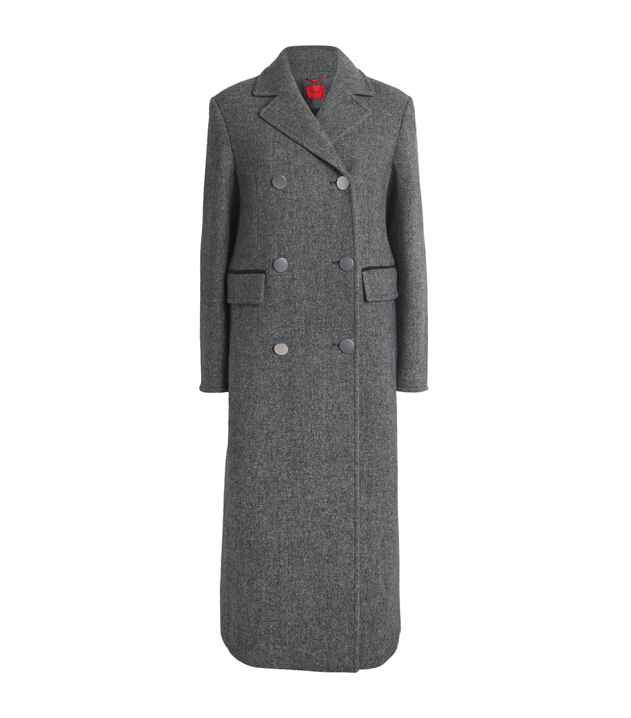 MAX&Co. Grey Wool Double-Breasted Coat