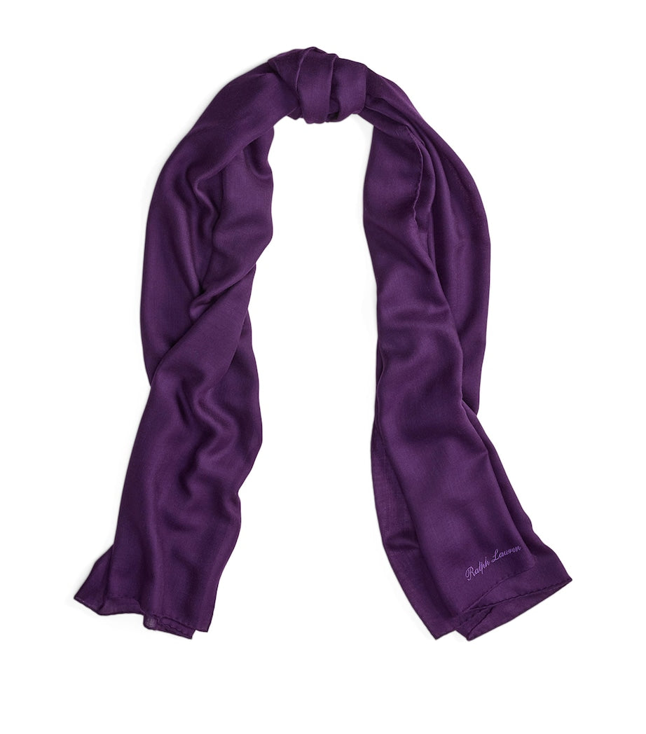 Ralph Lauren Collection Purple Cashmere Scarf