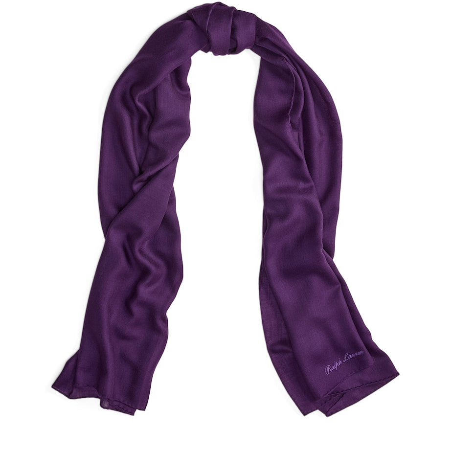 Ralph Lauren Collection Purple Cashmere Scarf
