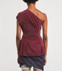 Vivienne Westwood Burgundy Andalouse Asymmetric Draped Top