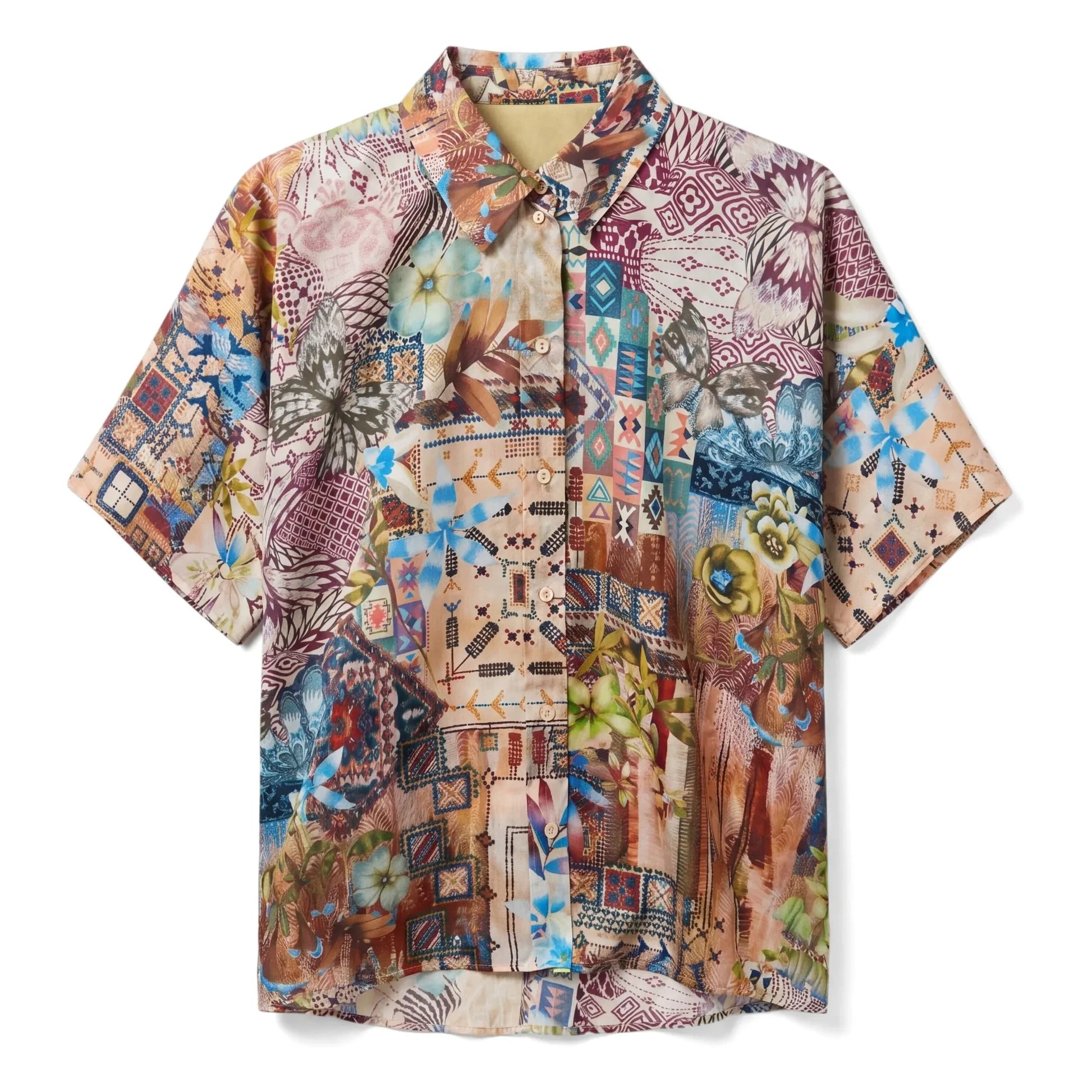 Momoni - Brooklyn silk shirt | Terracotta