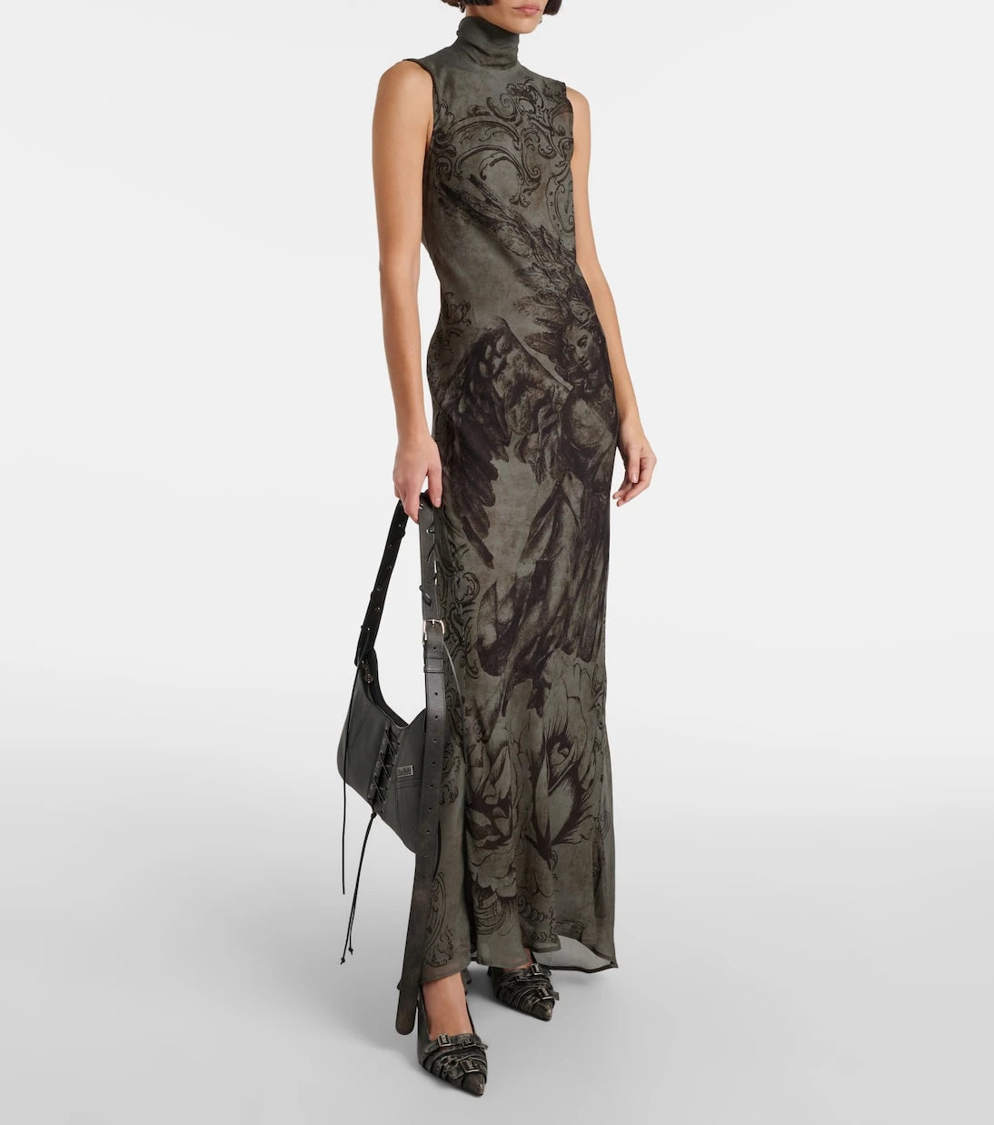 Acne Studios - Printed mesh maxi dress
