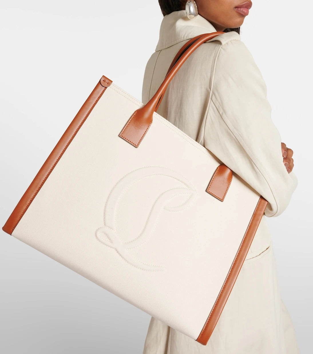 Christian Louboutin - By My Side E/W Large canvas tote bag