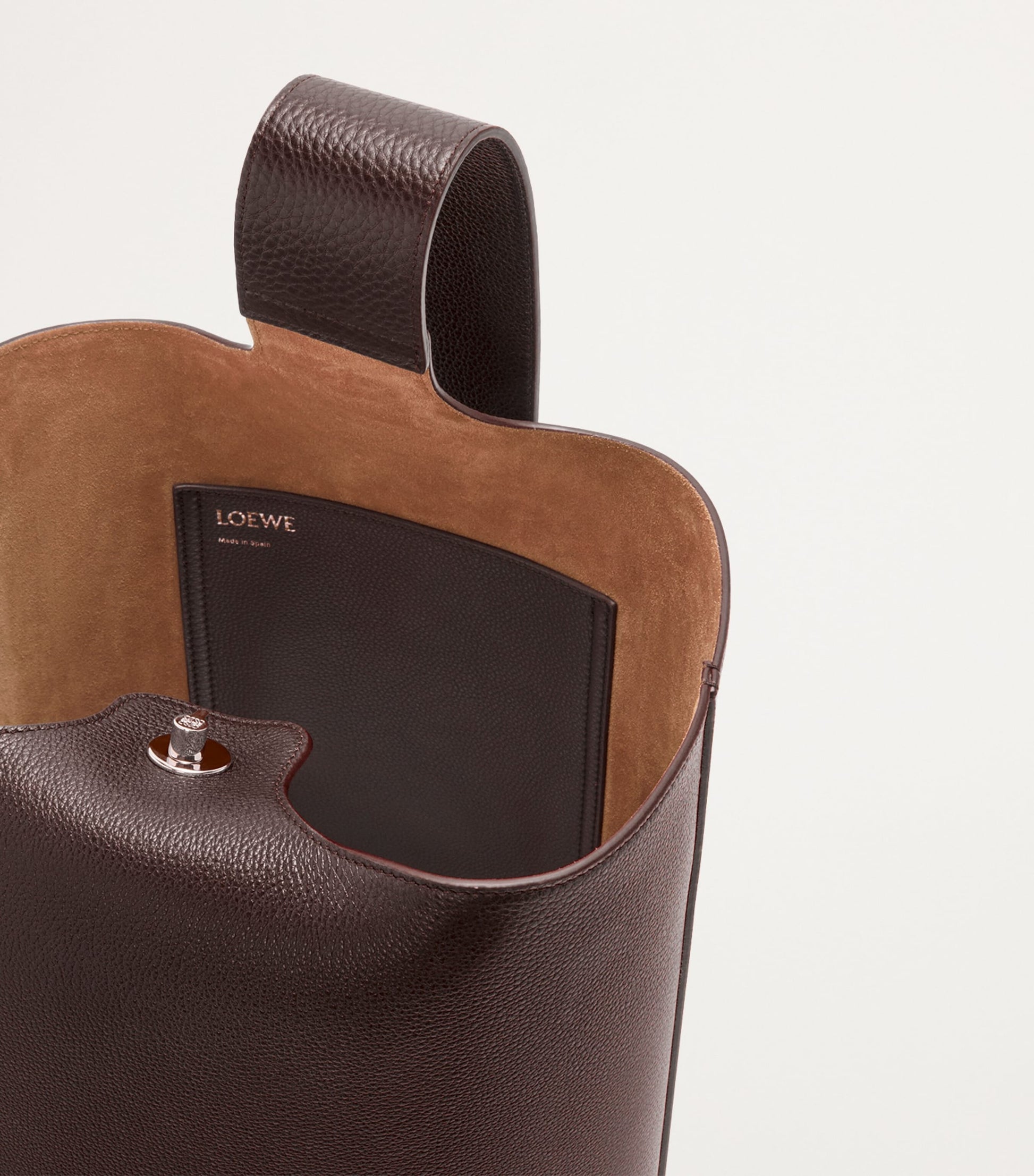 Large Leather Pebble Bucket Bag