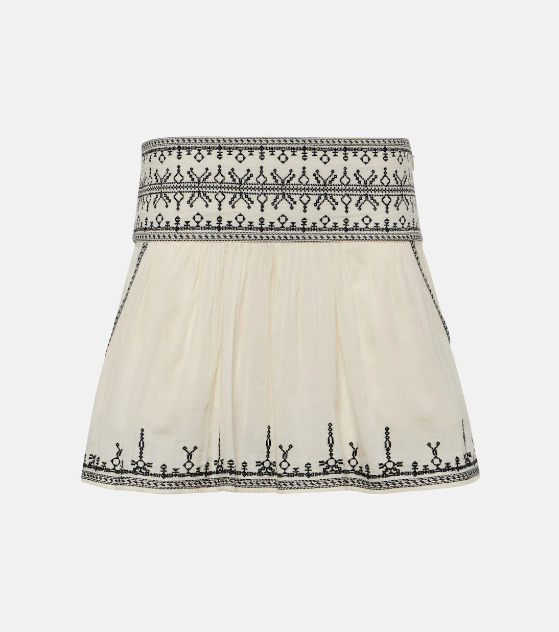 Marant Etoile - Picadilia smocked cotton miniskirt