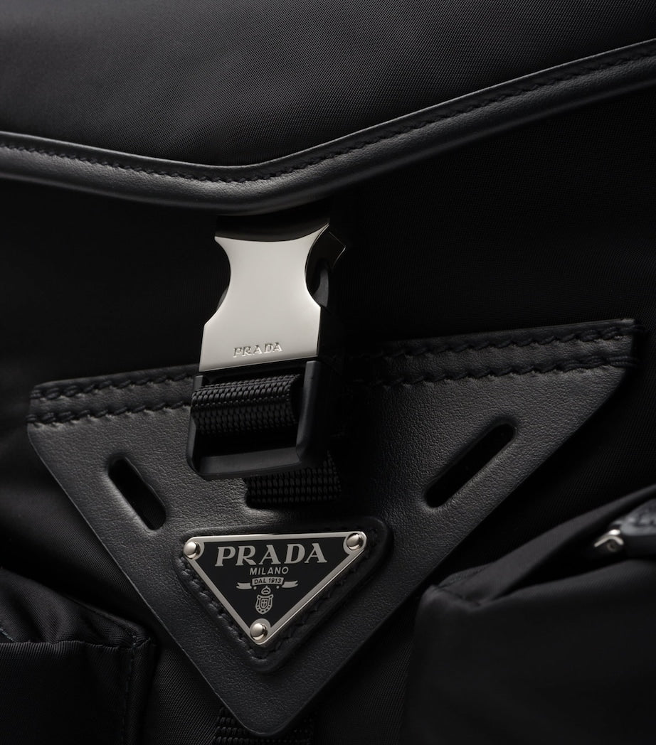 Re-Nylon and Saffiano Leather Shoulder Bag