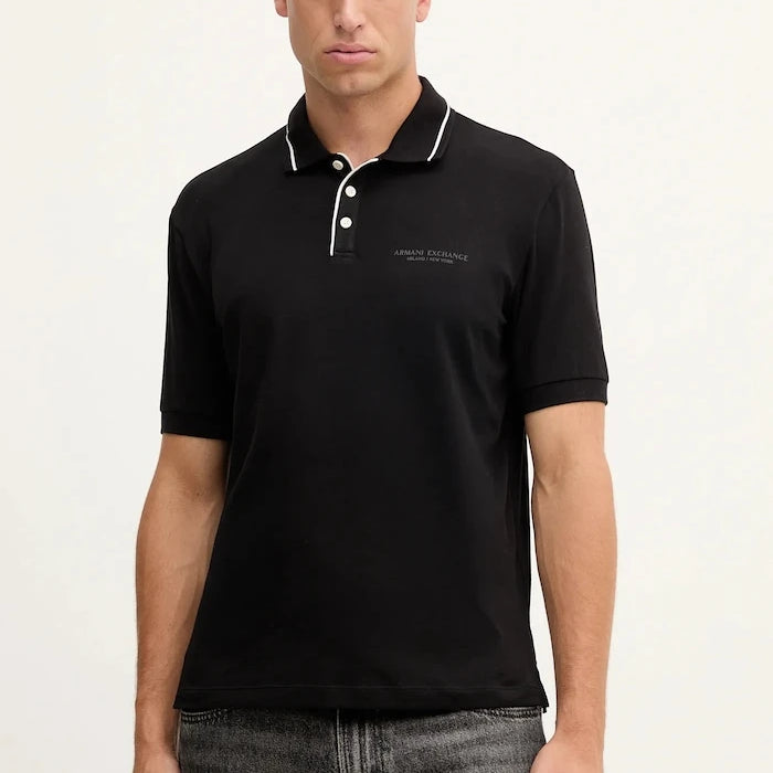 Armani Exchange тениска с яка мъжка с памук