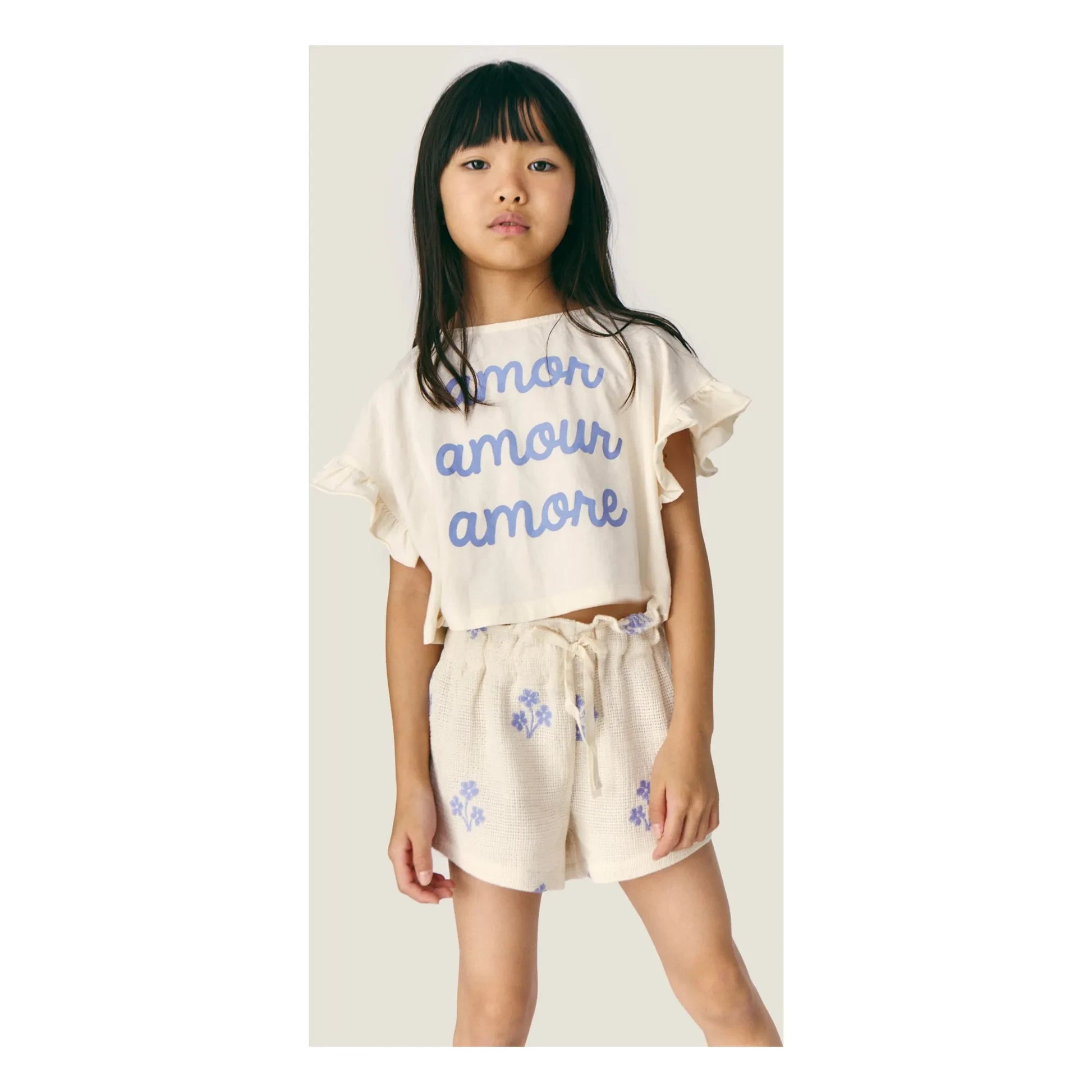 Mipounet - Amour T-shirt Organic cotton | Ecru
