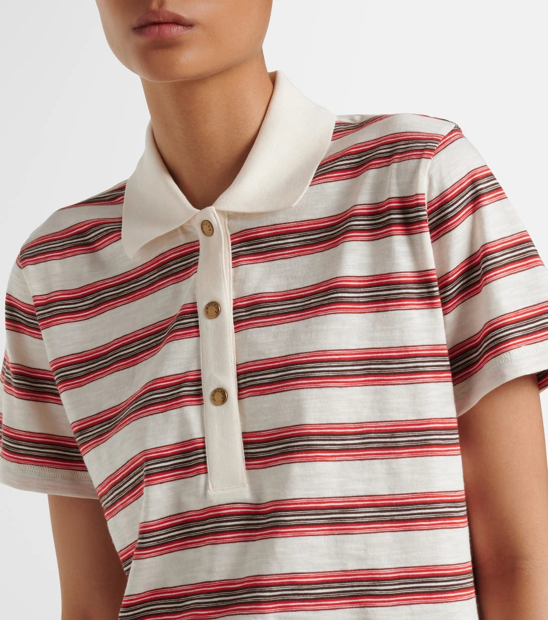 Moncler - Striped cotton polo shirt