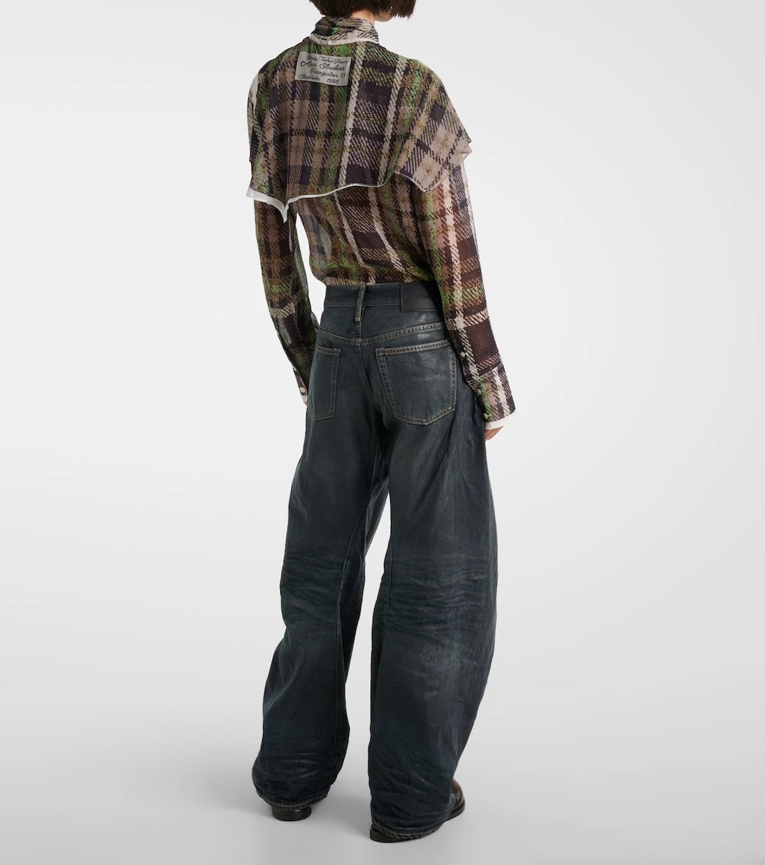 Acne Studios - 2006F distressed wide-leg jeans