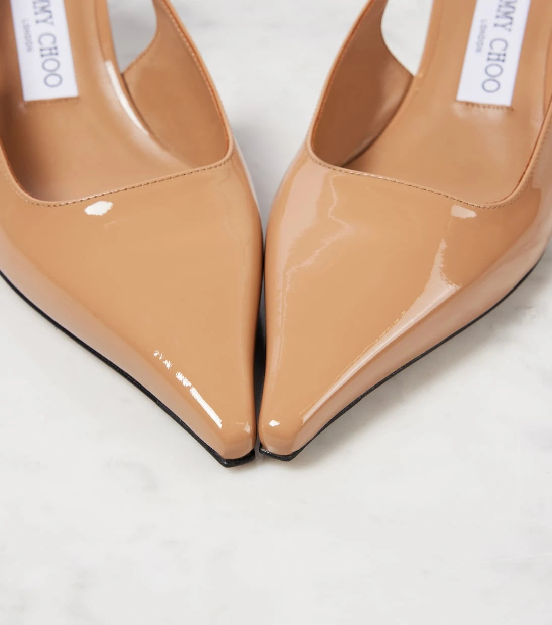 Jimmy Choo - Amel 50 patent leather slingback pumps