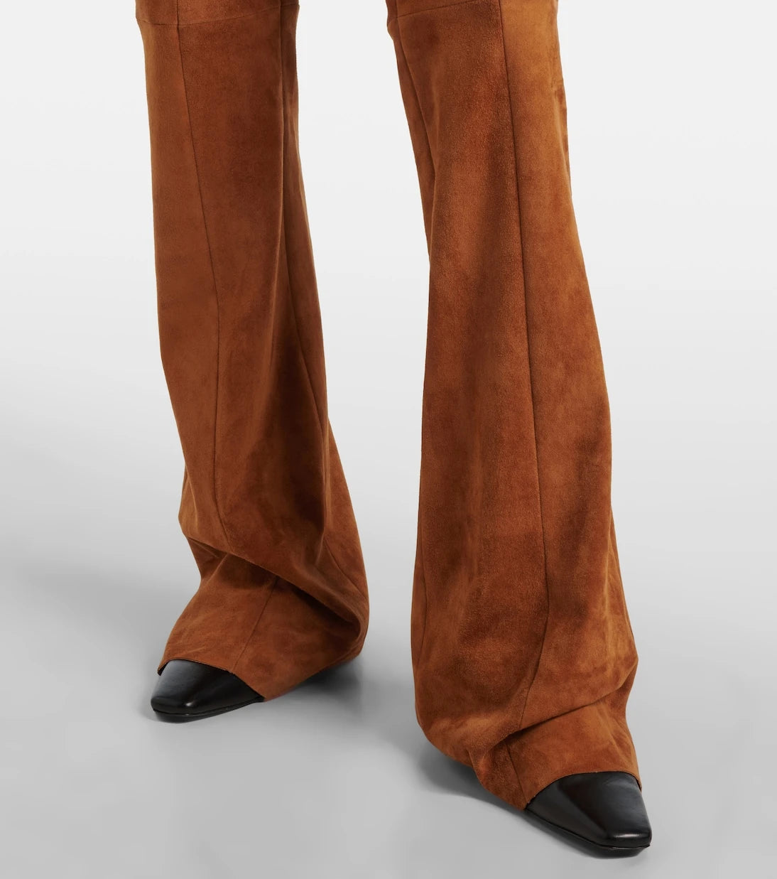 Stouls - Gégé high-rise suede flared pants