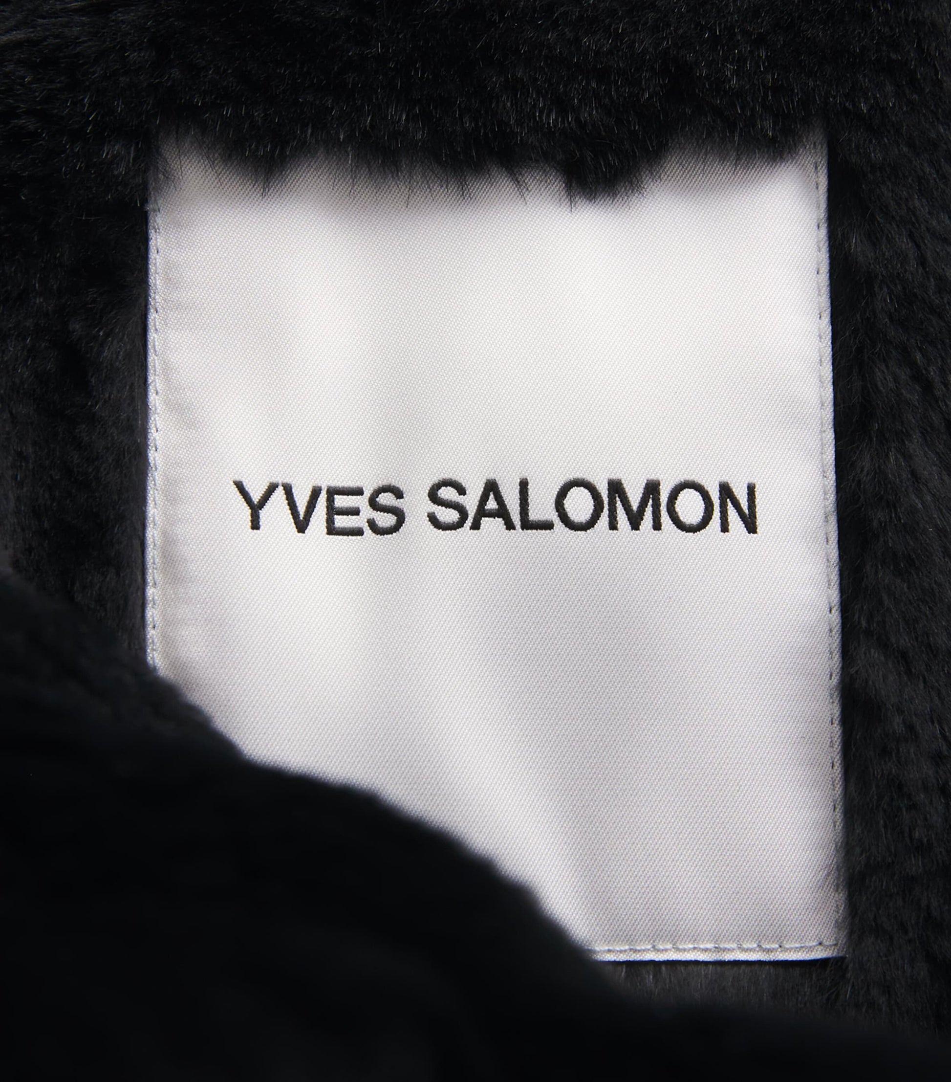 Yves Salomon Black Fox-Rabbit Blended-Cotton Parka (72cm)