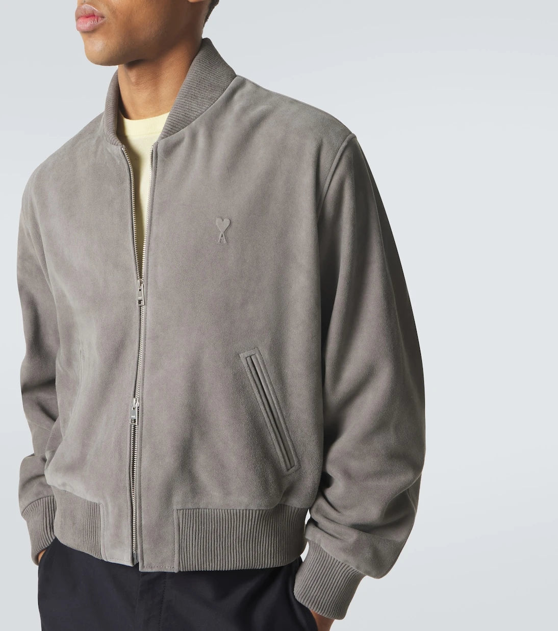 Ami Paris - Ami de Cœur suede bomber jacket