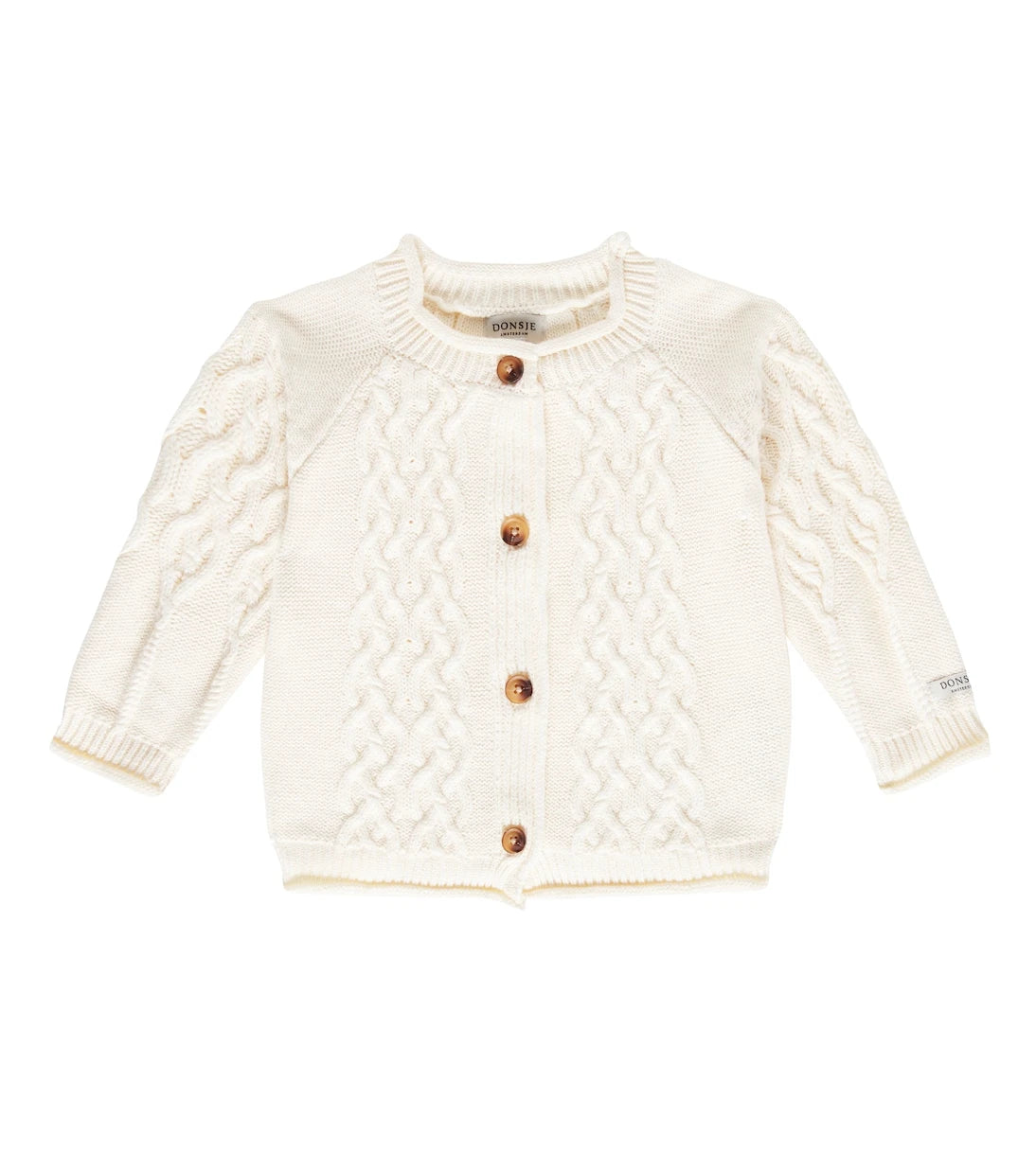 Donsje - Baby Cleo cable-knit cotton cardigan