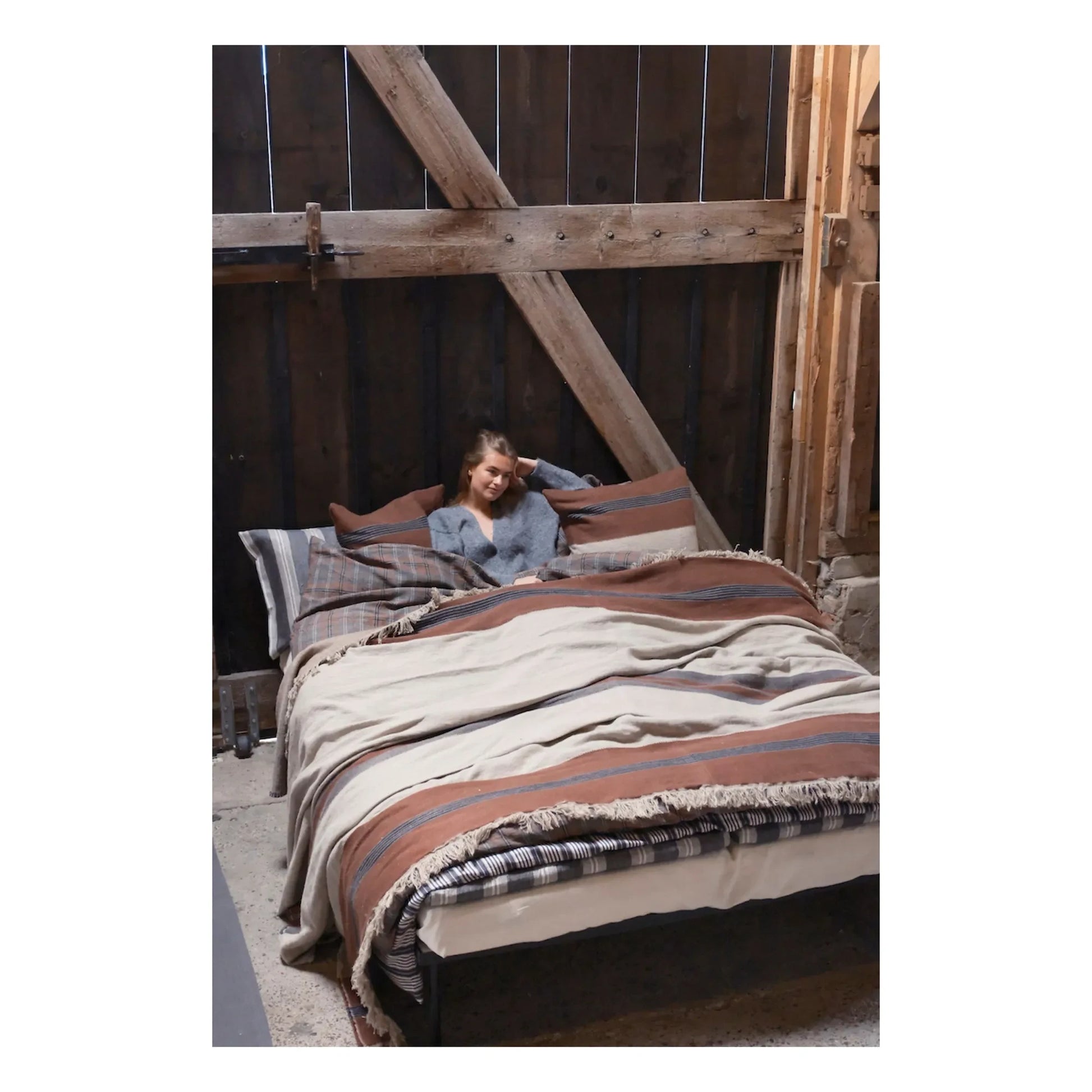 Libeco - Linen bedspread Sienna | Brown