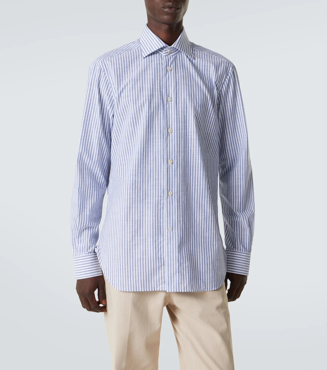 Kiton - Striped cotton shirt