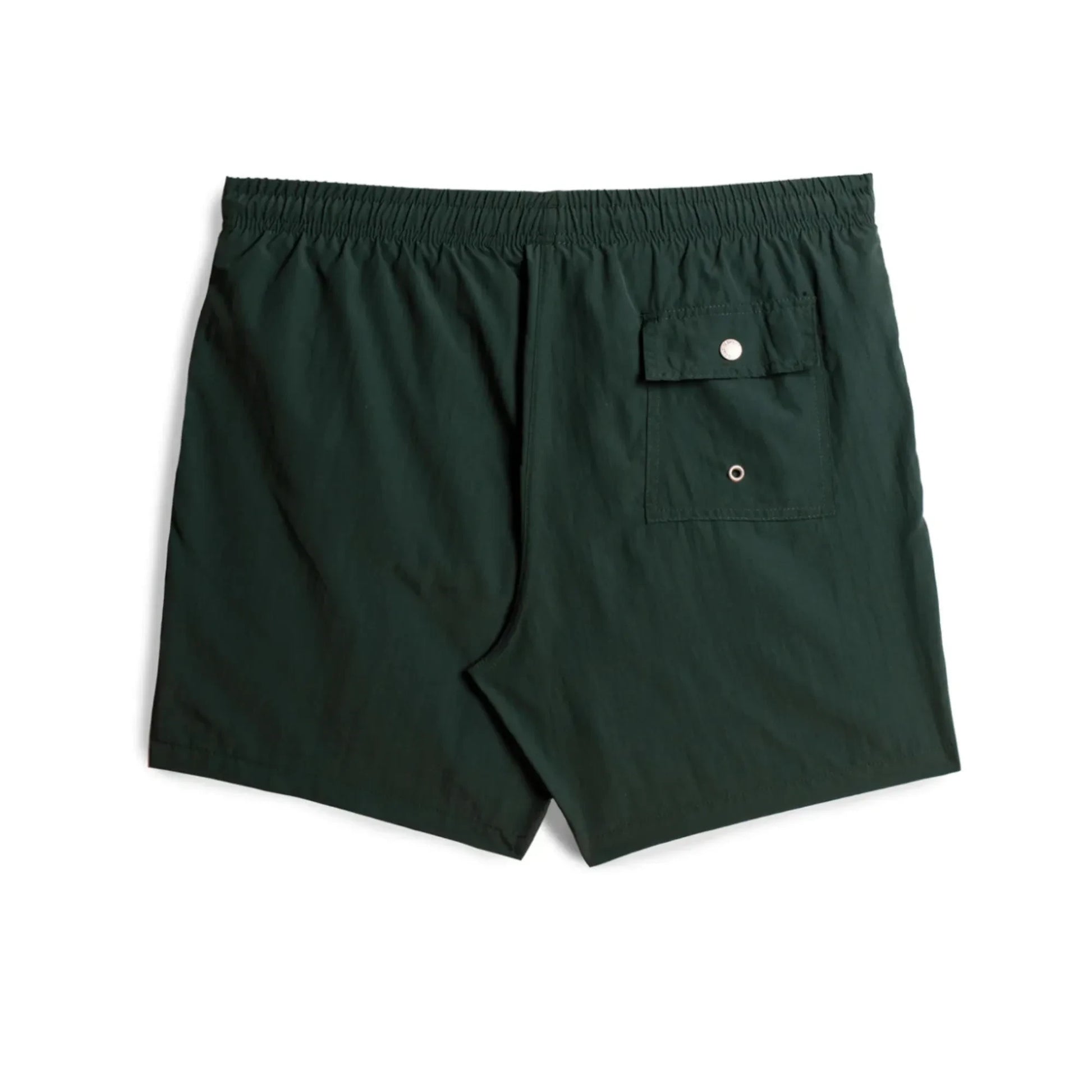 Bather - Plain Recycled Swim Shorts | Chrome green