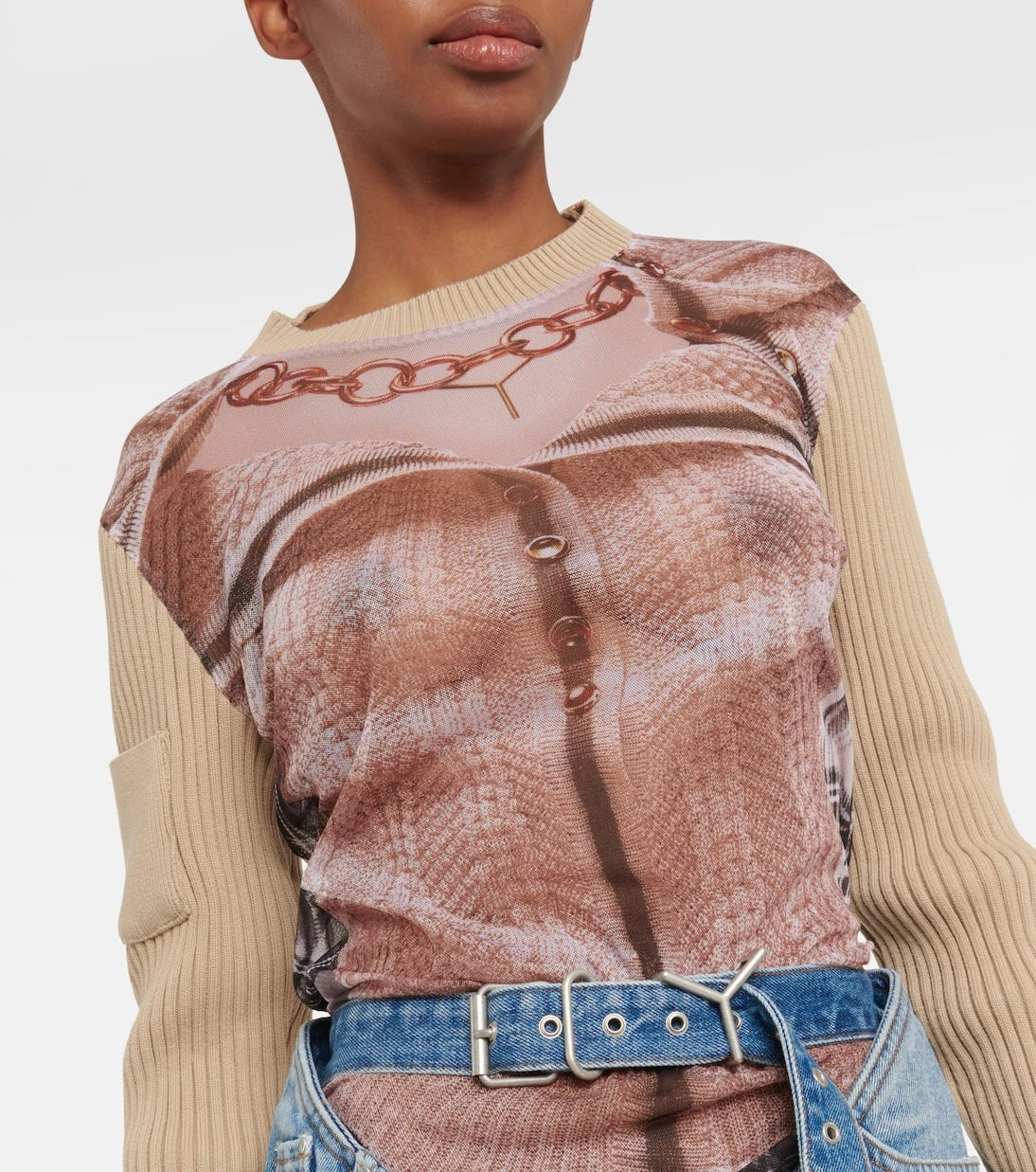 Y/Project - x Jean Paul Gaultier Trompe L'Oeil top