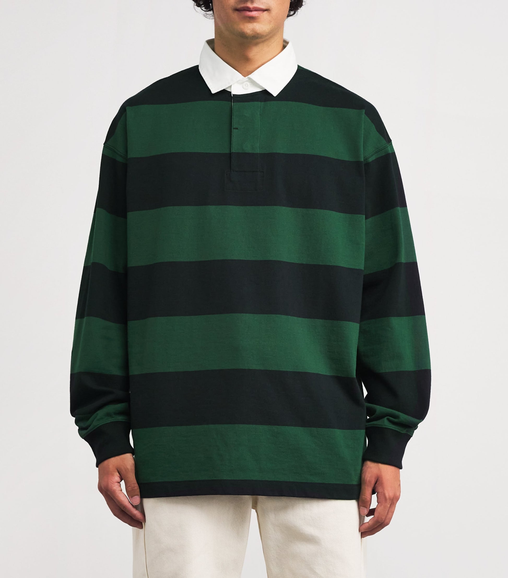 Cotton Stripe Big Fit Rugby Shirt