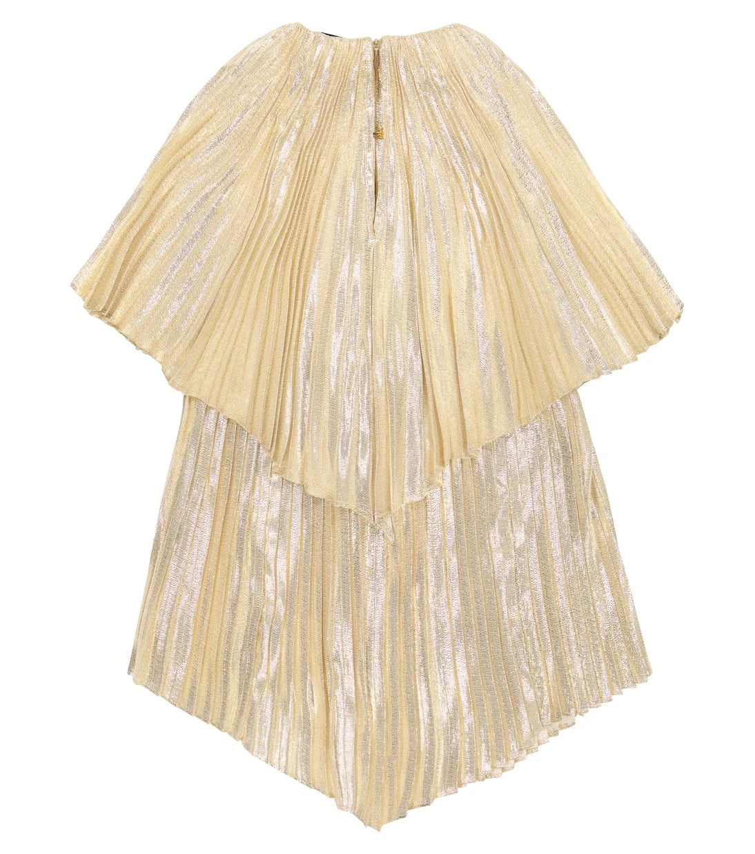 Stella McCartney Kids - Pleated silk-blend lamé mini dress
