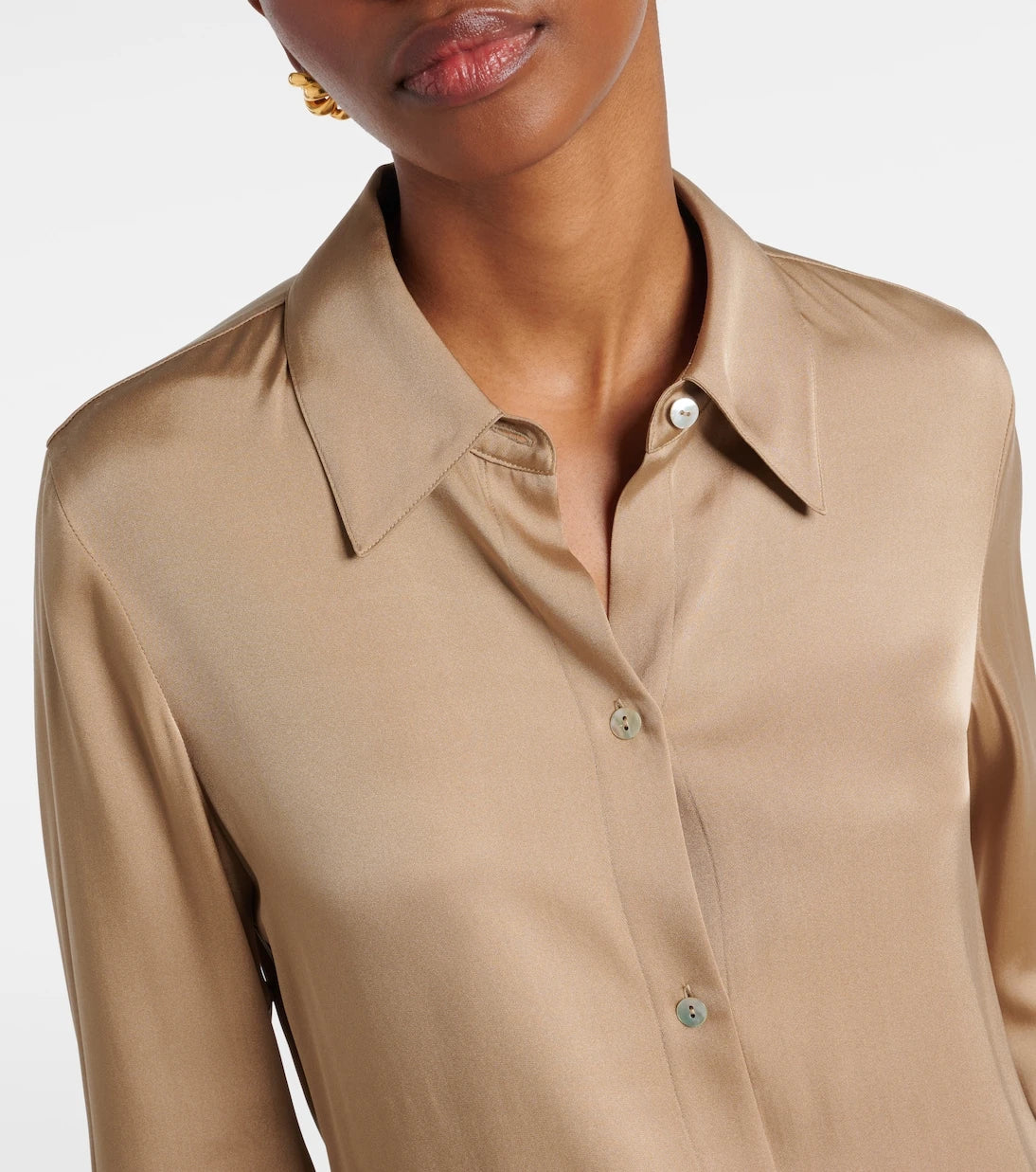 Vince - Silk-blend satin shirt