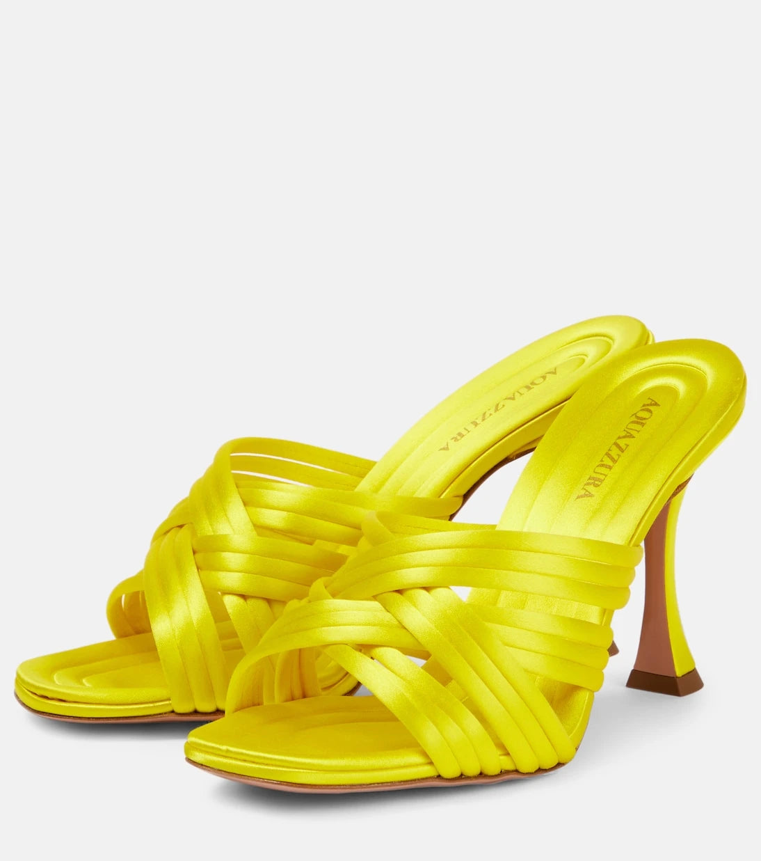 Aquazzura - Oahu 95 satin mules