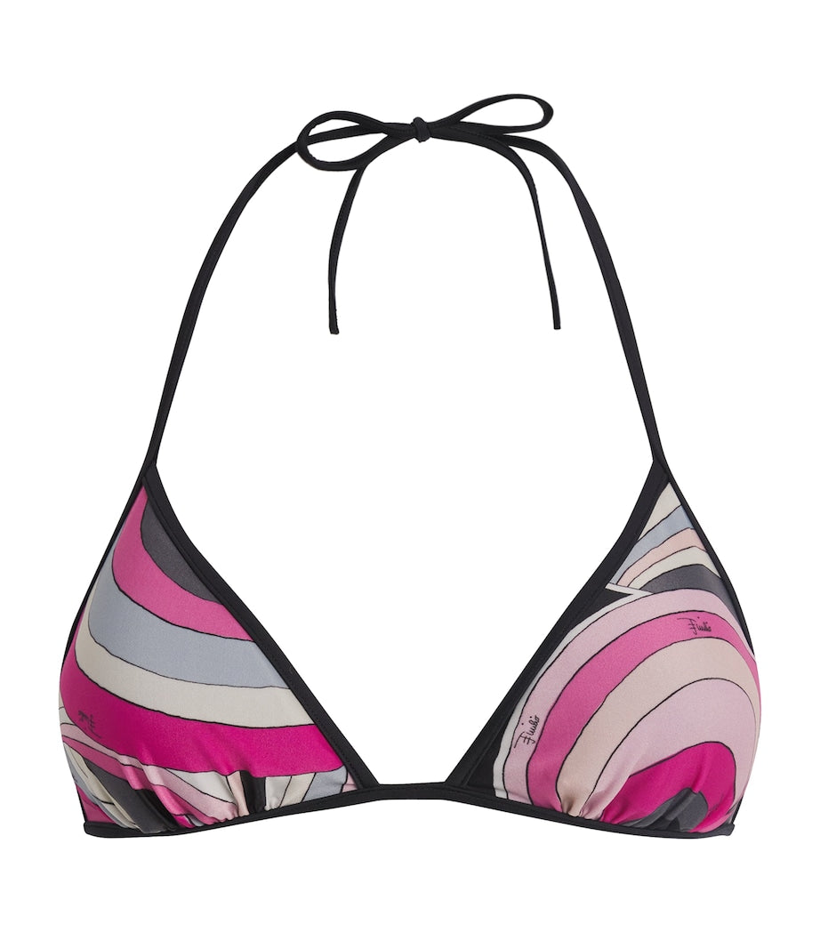 PUCCI Multi Iride Print Bikini Top