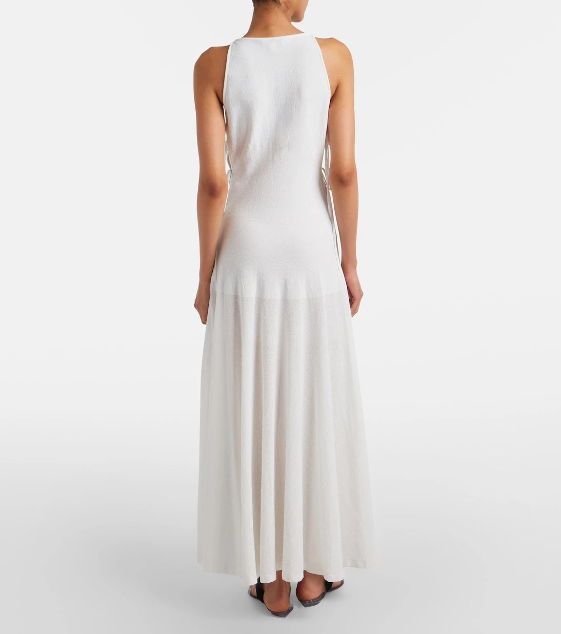 Alaïa - Cotton-blend crêpe maxi dress