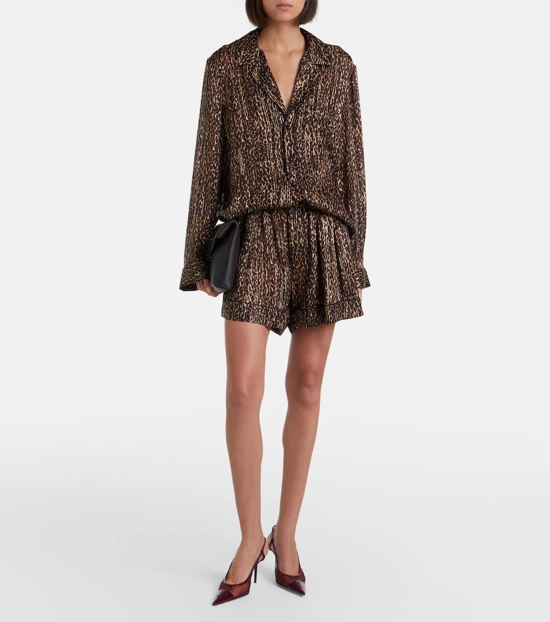 Saint Laurent - Leopard-print silk blouse