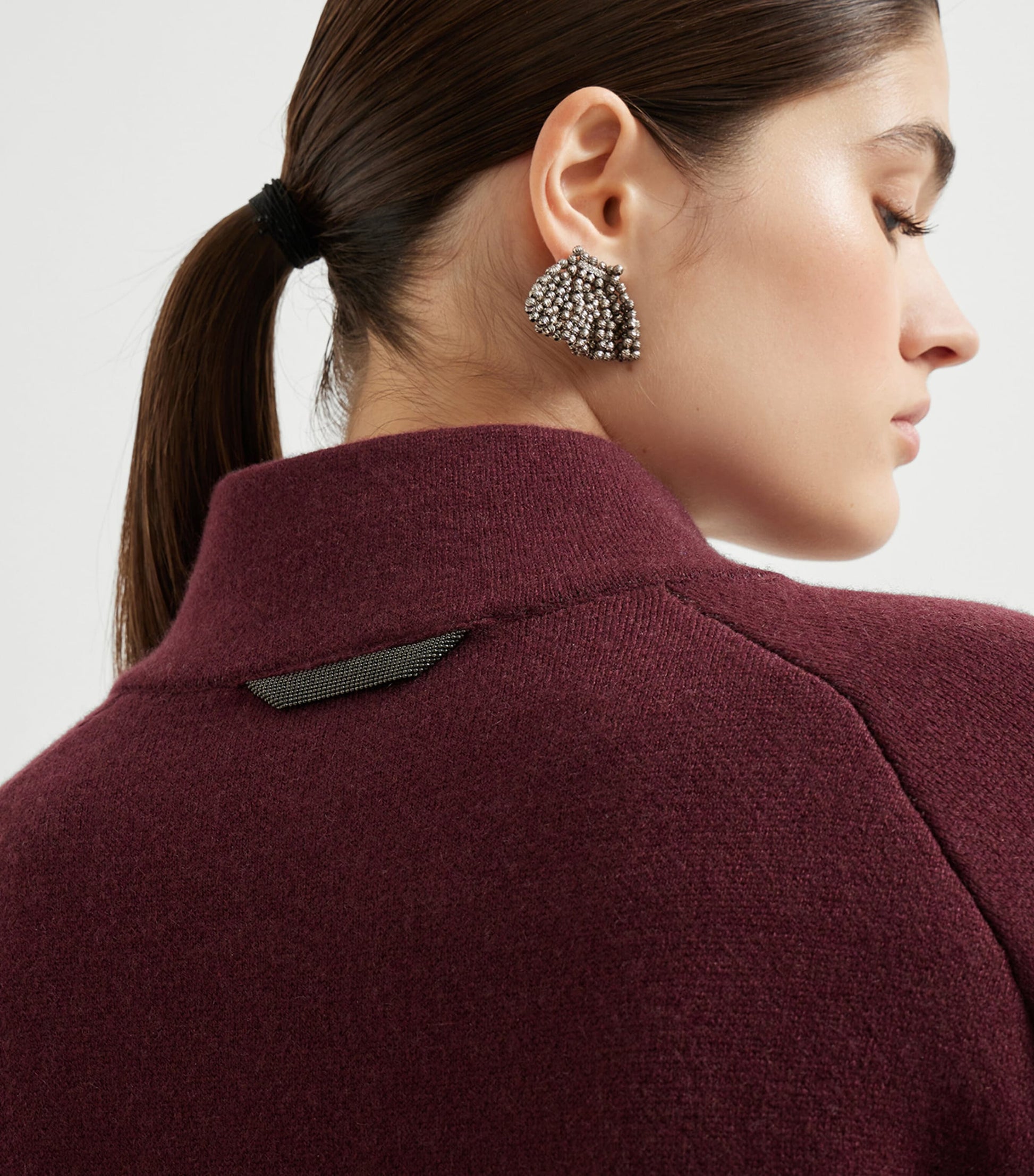 Cashmere-Blend Double Knit Jacket